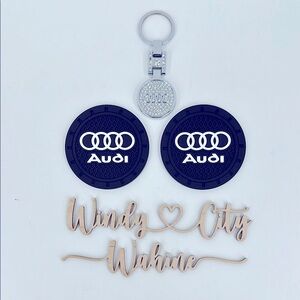 Audi Bundle: NWT Coaster & Keychain